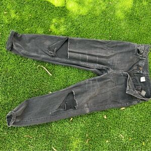 H&M Black Boyfriend Jeans Distressed Casual